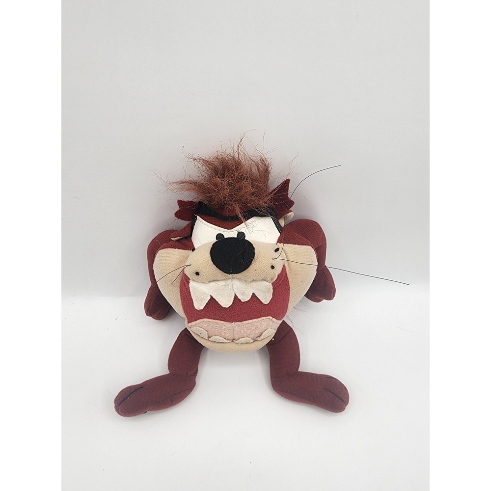 Vintage 1997 Looney Tunes Taz Tasmanian Devil Plush Toy Small